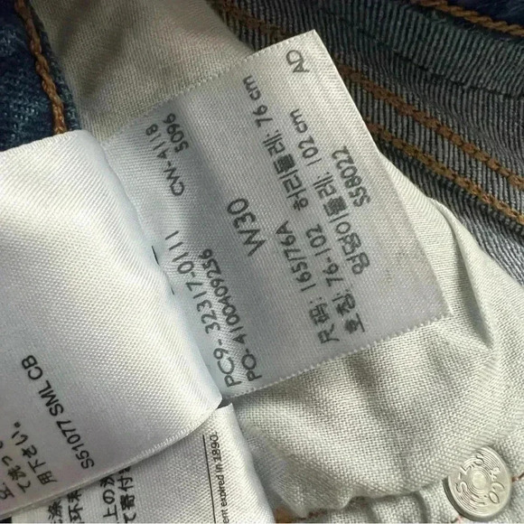 Levi Strauss & Co 501 Jean Button Fly Shorts 2” Cut Off Women  Sz 30 Denim Blue - Picture 8 of 12